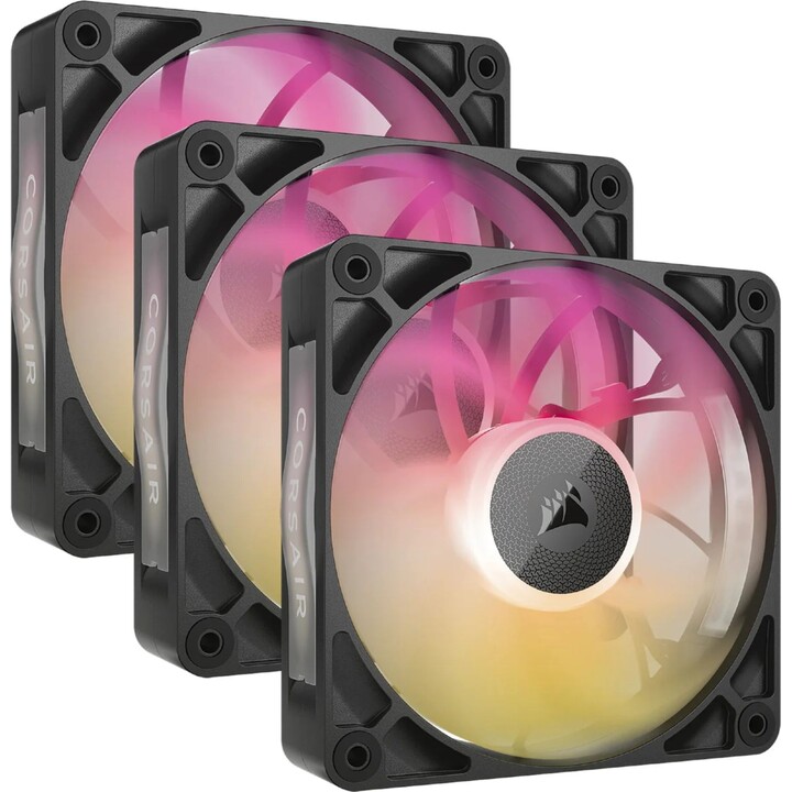 Ventilateur de boîtier Corsair Rx Rgb Max Series, Icue Link Rx120 Rgb Max, ventilateur RVB 120 mm, kit triple ventilateur Co-905