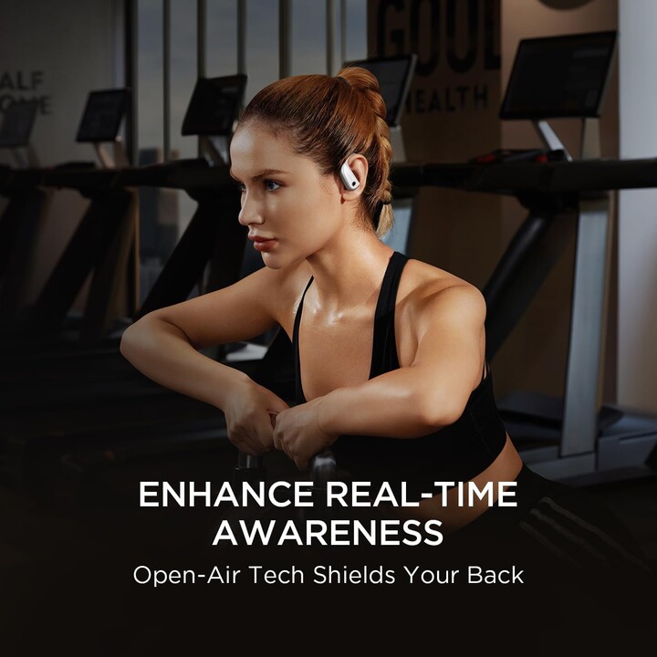 1MORE Fit Open Earbuds S50, Drahtlose Bluetooth -Kopfhörer mit Mikrofon, IPX7, schnellem Laden, 38 Stunden, Silber