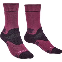 Meias de Caminhada Bridgedale Hike Mid Merino P Boot - Berry