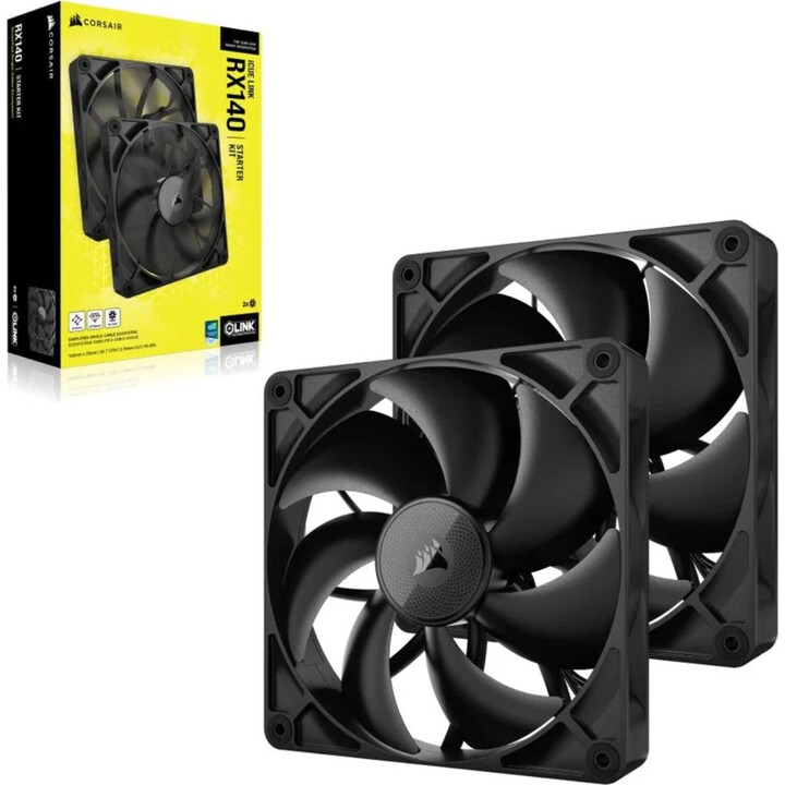 Corsair Ventilador Caja RX Series iCUE LINK RX140 Dual Pack 140mm CO-9051012-WW