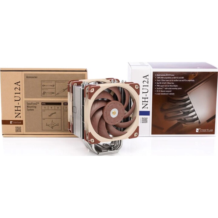 Noctua NH-U12A PC fan Processor cooler 12 cm Beige,Brown,Silver 1 pc(s)