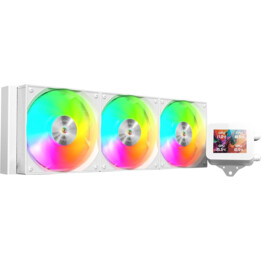 Mars Gaming MLVision 360W Liquid Cooling System, White, 3x120mm, Argb, TPD, 500W, LCD Screen