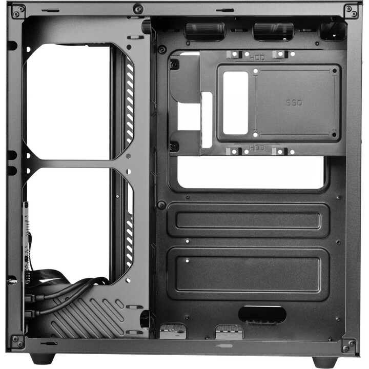 Mars Gaming McCurv Mid-Tower ATX Case, Nero, Vetro temperato Continuo, GPU Max 334mm, 1x3.5, 2x2.5
