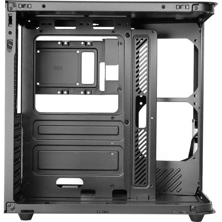 Mars Gaming McCurv Mid-Tower ATX Case, Nero, Vetro temperato Continuo, GPU Max 334mm, 1x3.5, 2x2.5