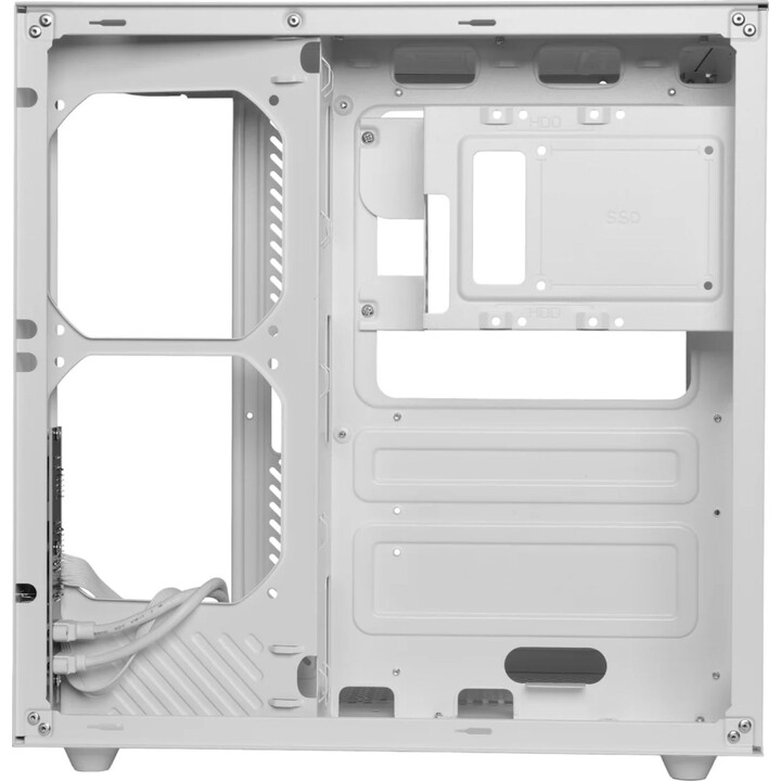 Mars Gaming McCurv Mid-Tower ATX-Gehäuse, Weiß, durchgehend gehärtetes Glas, Max GPU 334 mm, 1 x 3,5, 2 x 2,5
