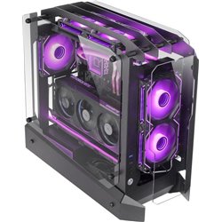 Torre PC Mars Gaming MC-Edge Caja Gaming ATX Diseño Open Air Triple Cristal Templado USB-C USB 3.0 Negro