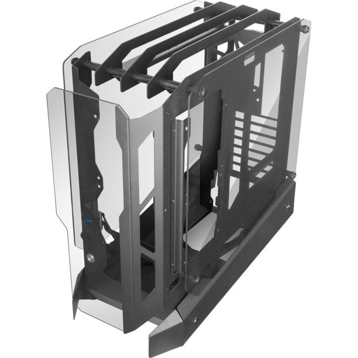 Atx Mid-Tower-Gaming-Gehäuse Mars Gaming McDge Open-Air-Design gehärtetes Glas GPU 390 mm 1 x 3,5 3 x 2,5