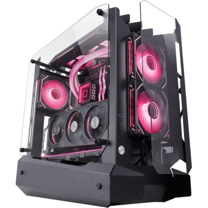 Atx Mid-Tower-Gaming-Gehäuse Mars Gaming McDge Open-Air-Design gehärtetes Glas GPU 390 mm 1 x 3,5 3 x 2,5
