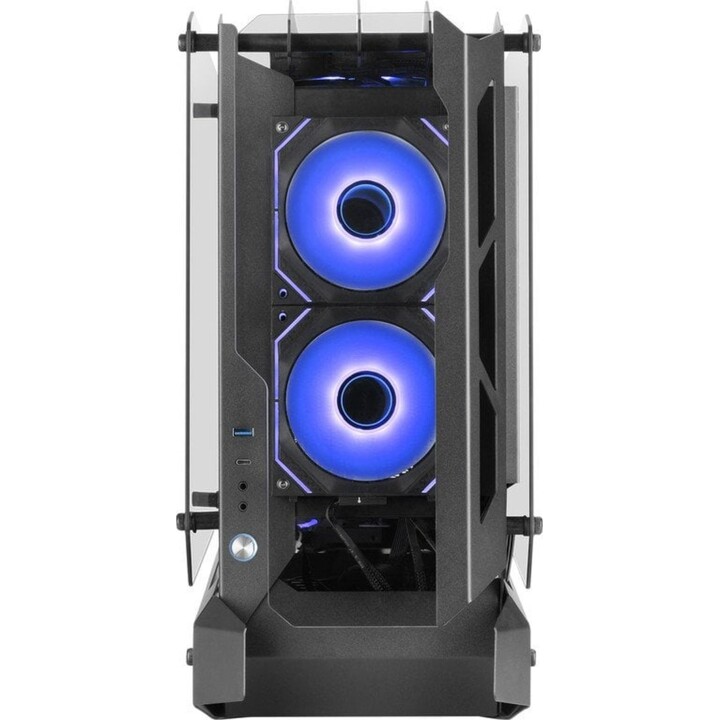 Atx Mid-Tower-Gaming-Gehäuse Mars Gaming McDge Open-Air-Design gehärtetes Glas GPU 390 mm 1 x 3,5 3 x 2,5