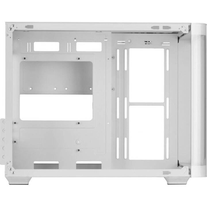Mars Gaming McFusionm Micro-ATX-Gaming-Gehäuse aus gebogenem Glas, 445 mm, 1 x 3,5, 2 x 2,5, Weiß