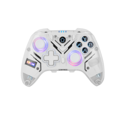 Krom Krystal Transparent, Bluetooth Wireles O Cable, Compatible Pc, Switch, Switch2, Android and iOS