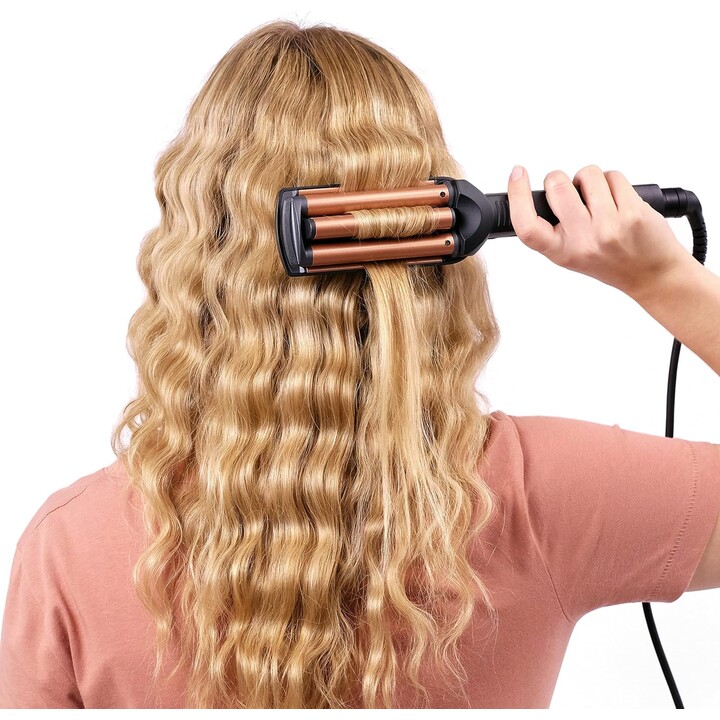Plancha de pelo BaByliss W2447E con revestimiento de cerámica, 160 °C-200 °C, negro-dorado