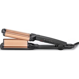 Plancha de pelo BaByliss W2447E con revestimiento de cerámica, 160 °C-200 °C, negro-dorado