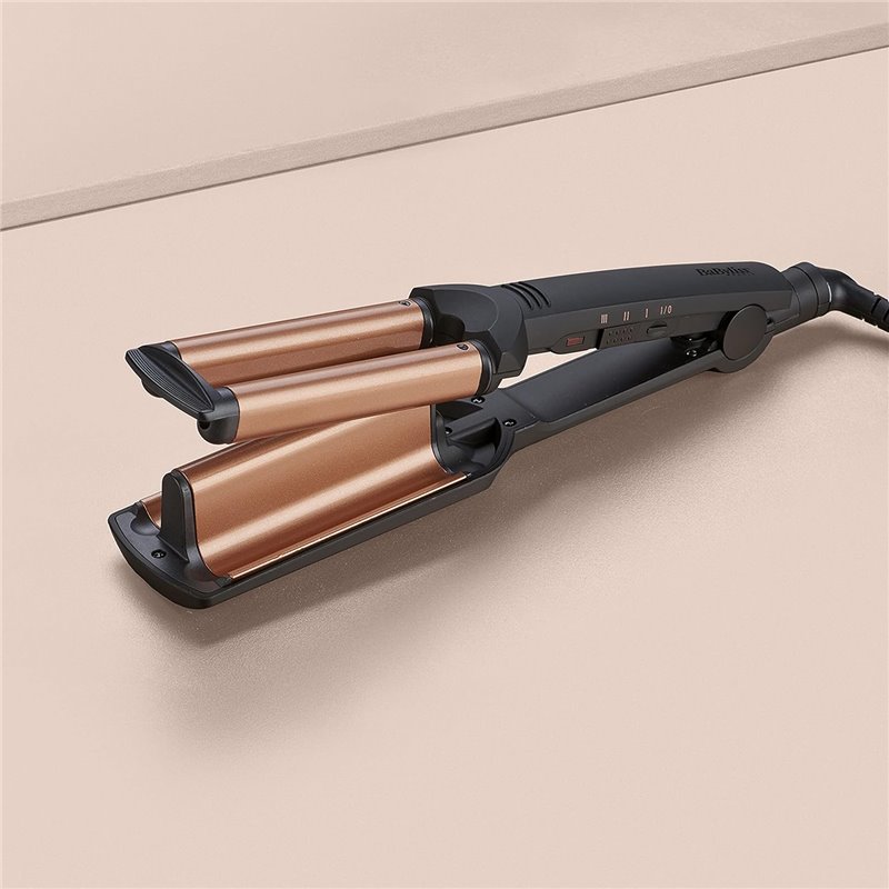 BaByliss Deep Waves Curling Iron Hot Black, Orange 2.5 m