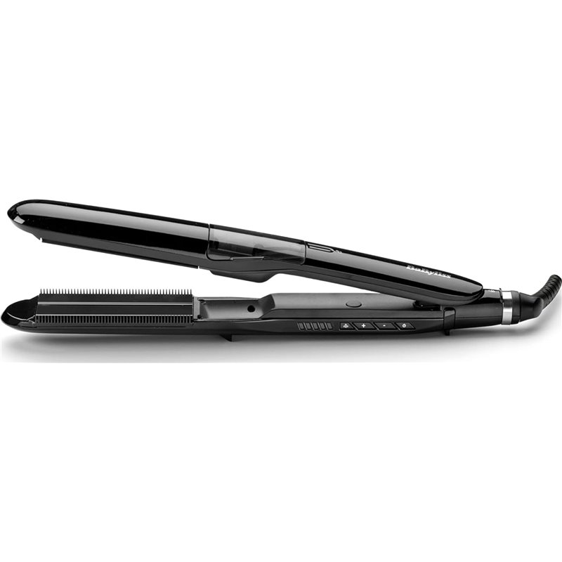 Plancha de vapor BaByliss ST492E, placas extra anchas, cerámica con titanio, 5 ajustes de temperatura 150 °C a 230 °C