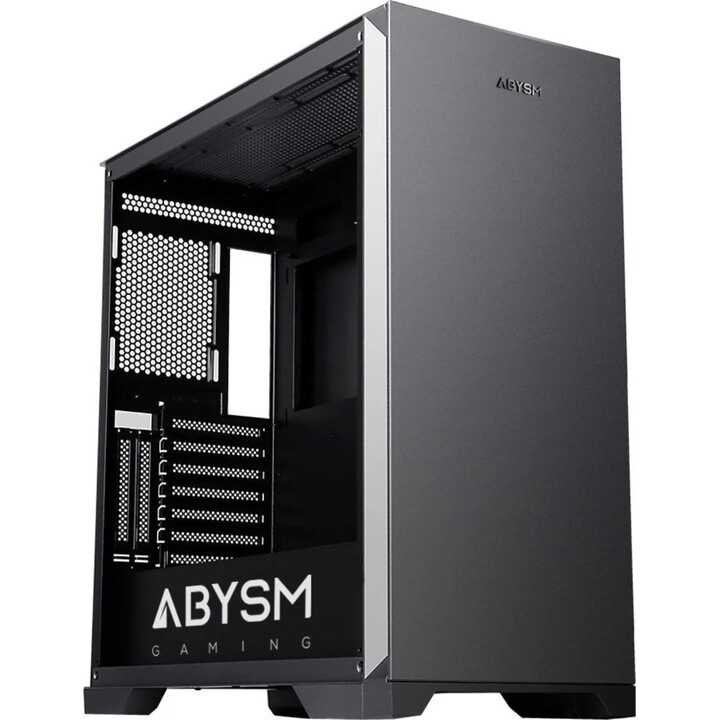Abysm Caja E-ATX DANUBE MURA PRO, Negro, Soporta Refrigeración Líquida