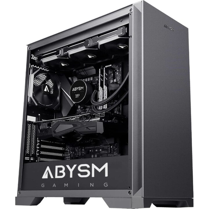 Abysm Caja E-ATX DANUBE MURA PRO, Negro, Soporta Refrigeración Líquida
