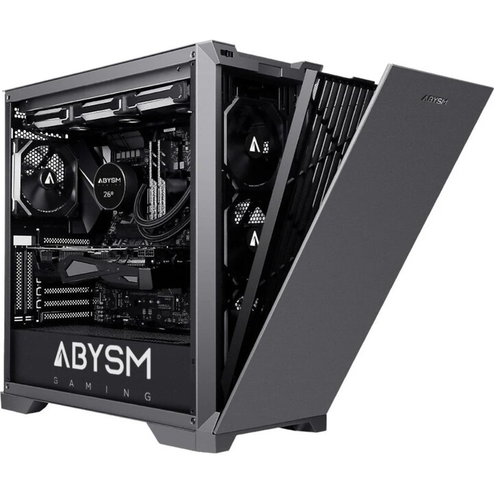 Abysm Caja E-ATX DANUBE MURA PRO, Negro, Soporta Refrigeración Líquida