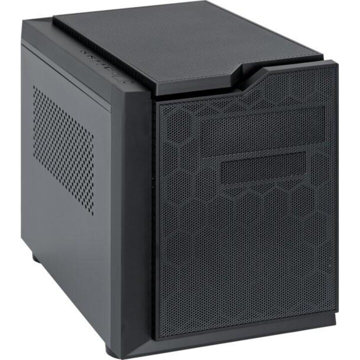 Chieftec CI-01B-OP Mini Torre Gaming para PC, Cubo, Micro ATX, Negra, con Soporte para Gráficas hasta 32 cm