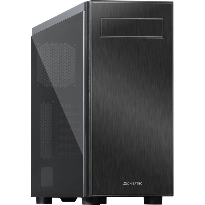 Chieftec AL-02B-TG-OP Caja ATX Torre Negro, ATX, micro ATX, Mini-ITX, Aluminio, SPCC, Vidrio templado