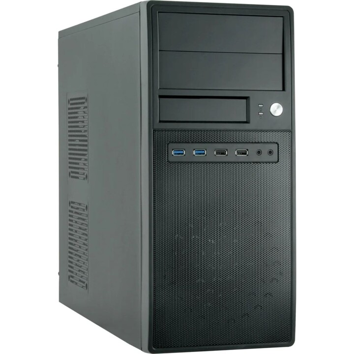 Chieftec CG-04B-OP carcasa de ordenador Midi Tower Negro, ATX, micro ATX, SECC, 14 cm