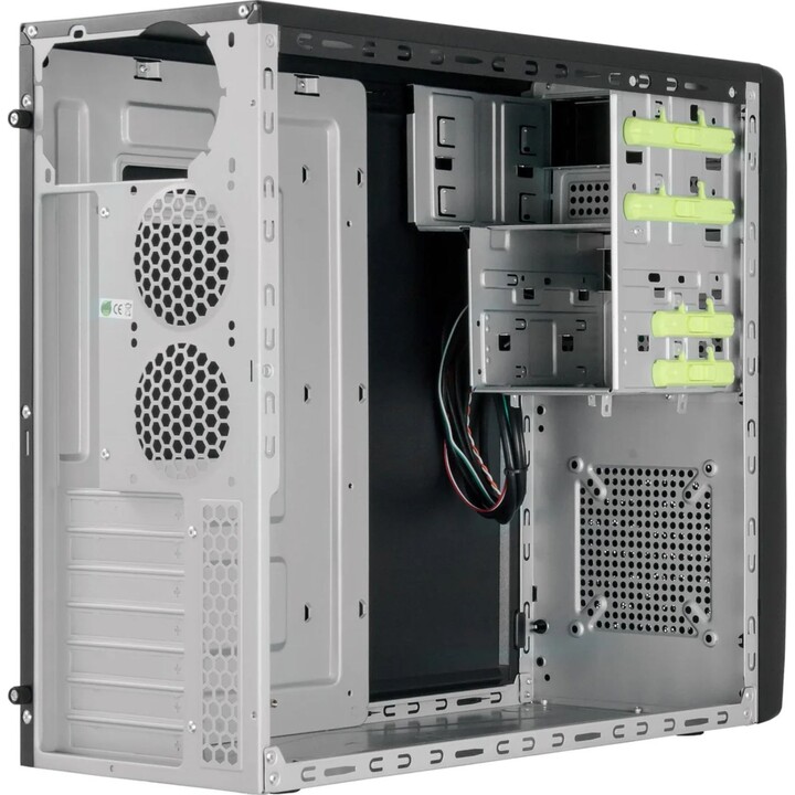 Chieftec CG-04B-OP carcasa de ordenador Midi Tower Negro, ATX, micro ATX, SECC, 14 cm