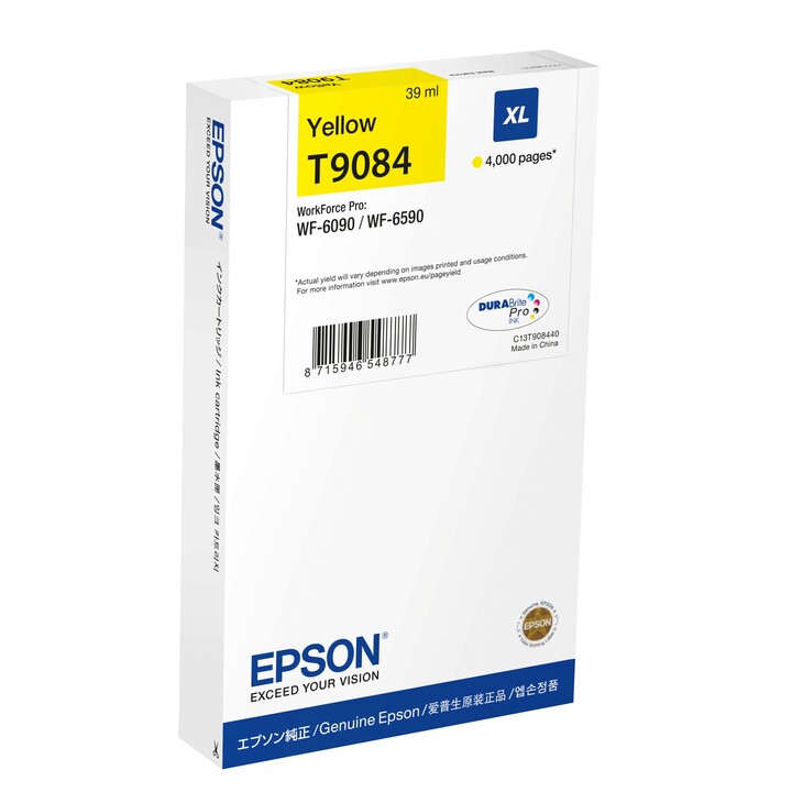 Original Epson T9084 XL Yellow Ink C13T908440 39ml