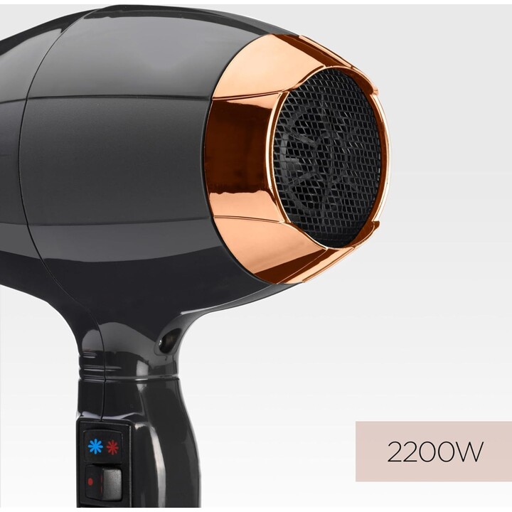 Secador de pelo BaByliss Air Pro 6719DE, 2200 W, tecnología iónica, 2 temperaturas y 2 velocidades