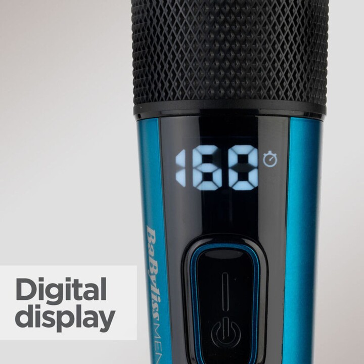 BaByliss Japanese Steel Digital Hair Clipper Black, Teal