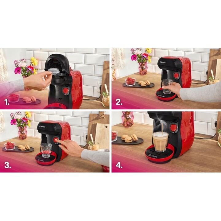 Caffettiera elettrica Bosch Tassimo Happy TAS103E Completamente automatica Macchina per caffè a capsule 0,7 L