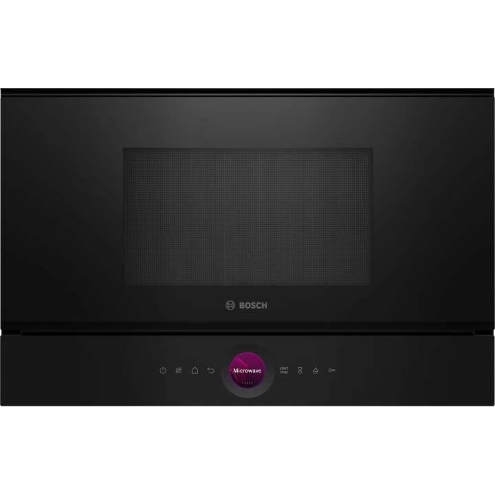 Bosch Serie 8 BER7321B1 Solo Einbau-Mikrowelle, 21 l, 900 W, Schwarz