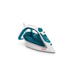 Ferro da stiro Tefal EasyGliss Plus FV5718 Steam-Dry con piastra Durilium 2400 W Turchese, Bianco