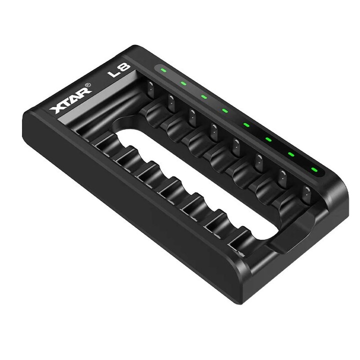 Battery charger AA/AAA 1.5 V i 1.2V, smart - 8 slots