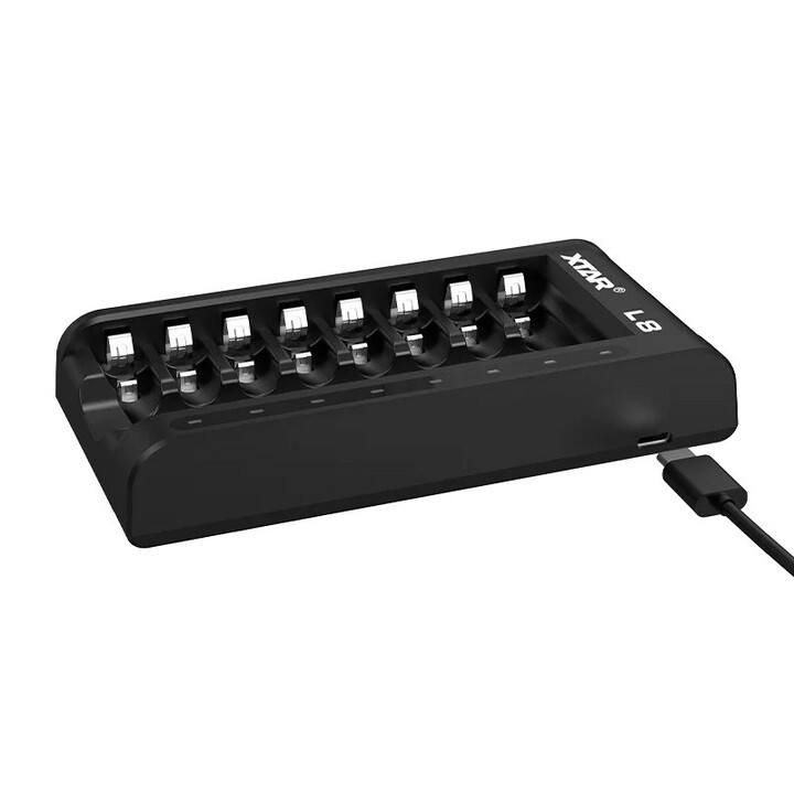 Battery charger AA/AAA 1.5 V i 1.2V, smart - 8 slots