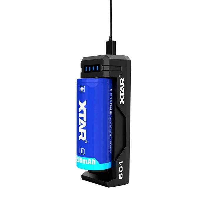 Caricabatterie Li-ion 18650 USB-C - 1 slot