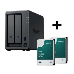 Serveur NAS Synology Disk Station DS725+ + disque dur Synology Plus SATA 3,5" 12 To (2 x 6 To)