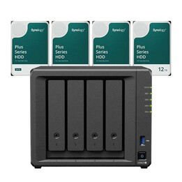 Synology DS925+ DiskStation + 48TB 4x Synology Plus 3.5" SATA 6Gb/s Hard Drive 12 TB