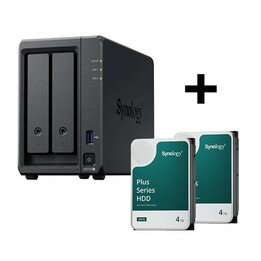 Servidor NAS Synology Disk Station DS725+ + disco rígido Synology Plus 3,5" SATA 6Gb/s 8 TB (2 x 4 TB)