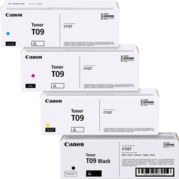 Multipack de toner Canon Original T09 com 4 cores ciano, magenta, amarelo e preto