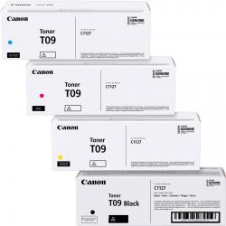 Multipack de toner Canon Original T09 com 4 cores ciano, magenta, amarelo e preto