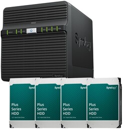 Synology DiskStation DS423 4-bay NAS server enclosure + 4x Synology Plus 3.5" SATA 6Gb/s hard drive 12 TB (48TB)