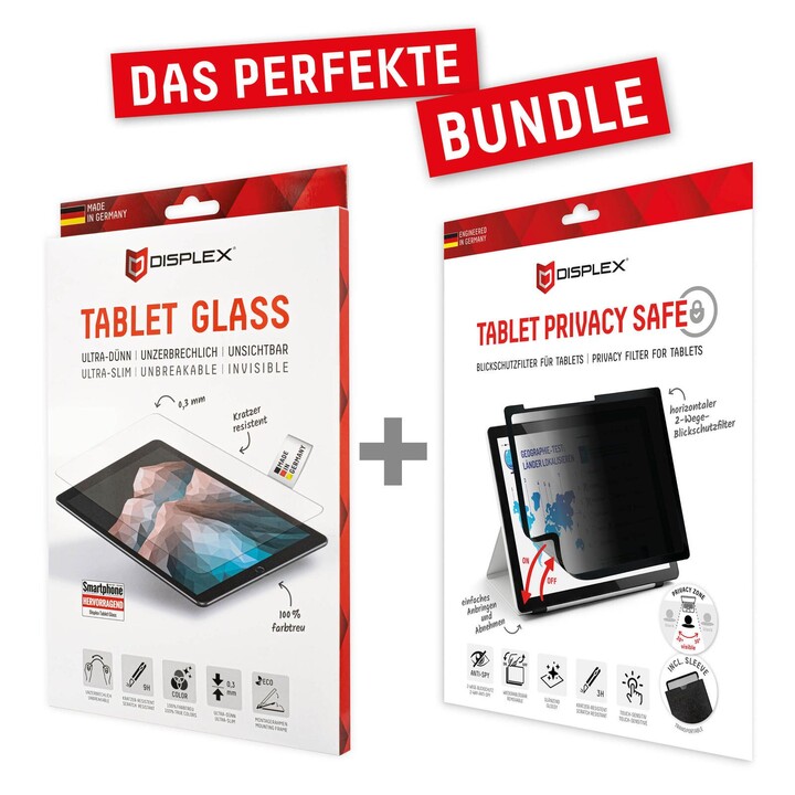 Filtro de privacidad DISPLEX Tablet Glass (9H) y Privacy Safe para iPad 10.9 (10.ª y 11.ª generación)