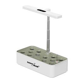 Sistema di coltivazione intelligente per piante da interno GreenBlue, vaso SMART, capacità 4L, per 12 piante, LED a spettro comp