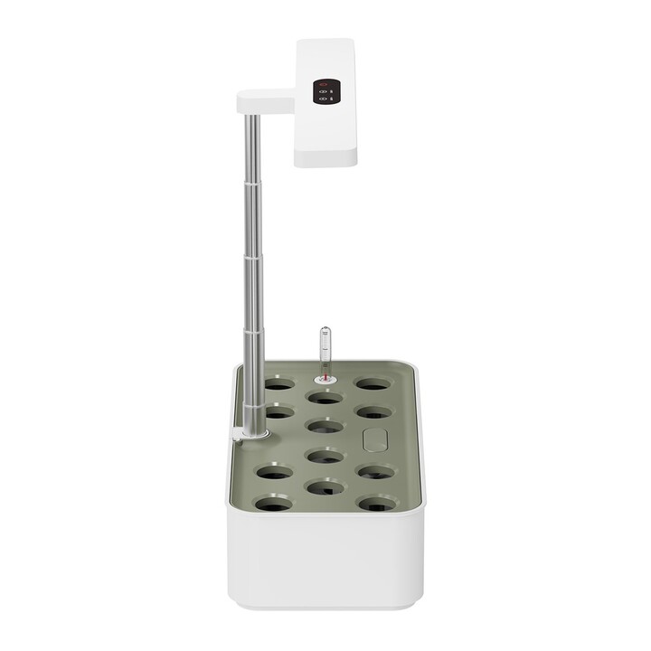 Sistema di coltivazione intelligente per piante da interno GreenBlue, vaso SMART, capacità 4L, per 12 piante, LED a spettro comp