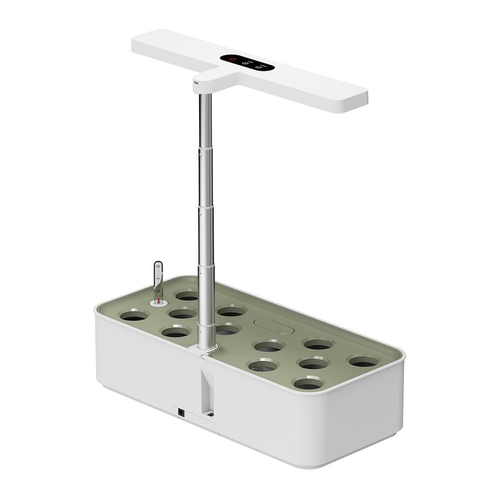 Sistema di coltivazione intelligente per piante da interno GreenBlue, vaso SMART, capacità 4L, per 12 piante, LED a spettro comp