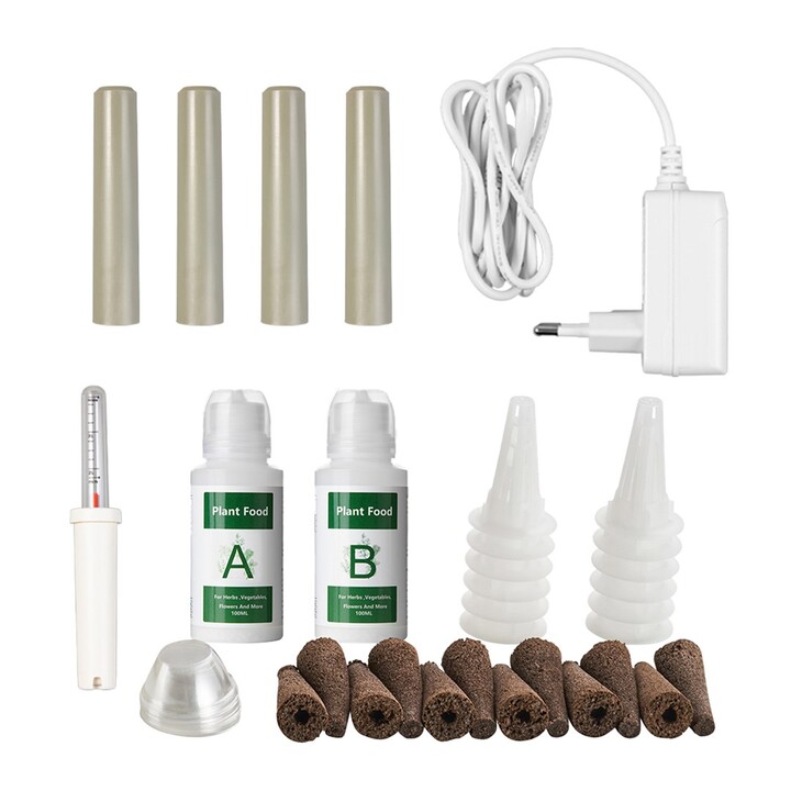 Sistema di coltivazione intelligente per piante da interno GreenBlue, vaso SMART, capacità 4L, per 12 piante, LED a spettro comp