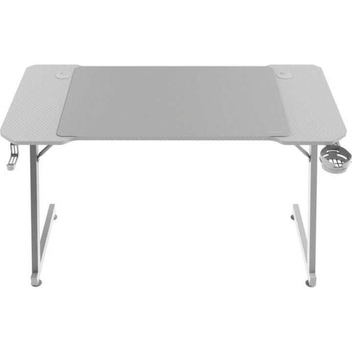 Table Mars gaming mgd x120, châssis en acier, plateau blanc 120x60, design en fibre de carbone, alf. xxl