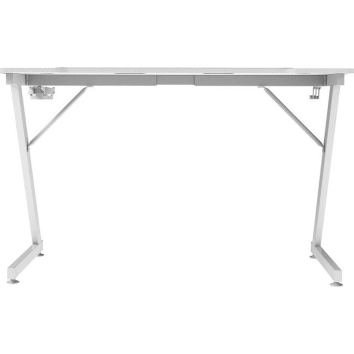 Table Mars gaming mgd x120, châssis en acier, plateau blanc 120x60, design en fibre de carbone, alf. xxl