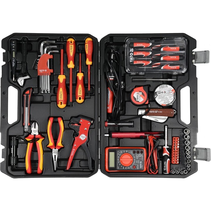 YATO YT-39009 Juego de Herramientas Mecánicas 38 Piezas Profesional Cromo Vanadio Acabado Satinado