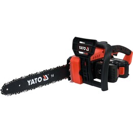 YATO YT-82812, set di seghe a catena a batteria da 14 pollici, kit di manutenzione professionale, rosso/nero